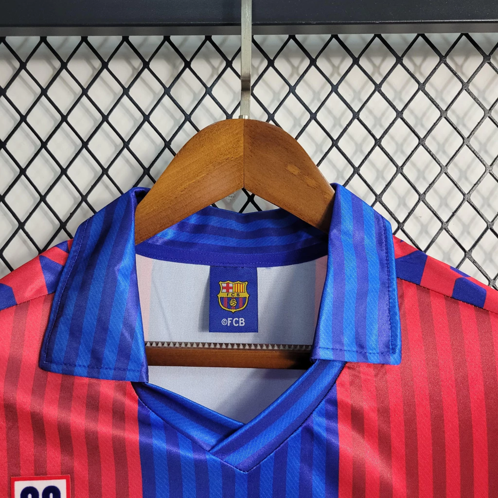 Camisa do Barcelona Retrô Manga Longa 1992-1993 Camisa do Barcelona Retrô Manga Longa 1992-1993