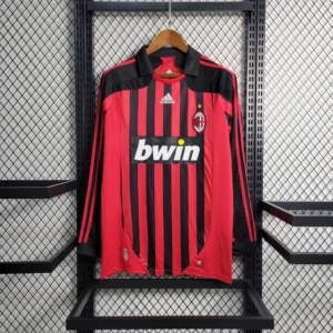 Camisa do Milan Manga Longa Retrô 2007-2008