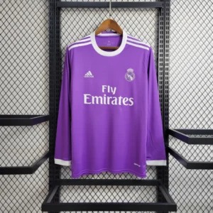 Camisa do Real Madrid Retrô Manga Longa 2016-2017