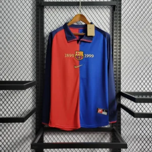 Camisa do Barcelona Retrô Manga Longa 1998-1999
