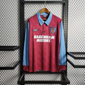 Camisa do West Ham Manga Longa 1995-1996