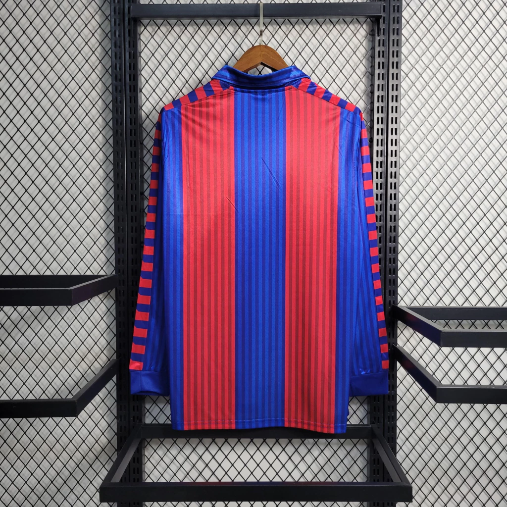 Camisa do Barcelona Retrô Manga Longa 1992-1993 Camisa do Barcelona Retrô Manga Longa 1992-1993