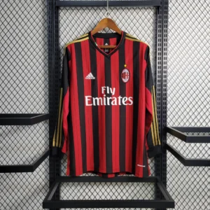 Camisa do Milan Manga Longa Retrô 2013-2014