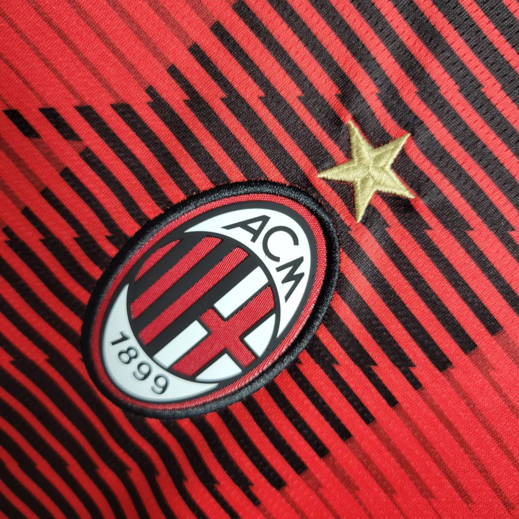 Camisa do Milan Manga Longa 2023-2024 Camisa do Milan Manga Longa 2023-2024