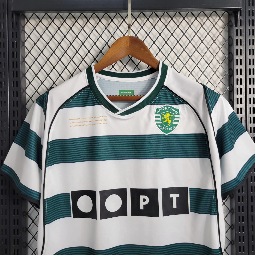 Camisa do Sporting Retrô 2001-2002 Camisa do Sporting Retrô 2001-2002
