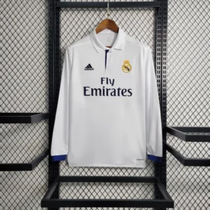 Camisa do Real Madrid Retrô Manga Longa 2016-2017