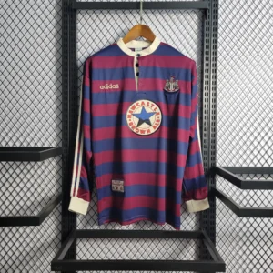 Camisa do Newcastle Manga Longa Retrô 1995-1996