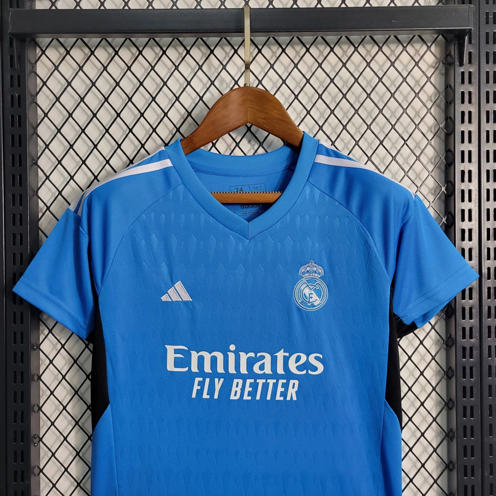 Kit de Uniforme Infantil do Real Madrid Goleiro 2023-2024 Kit de Uniforme Infantil do Real Madrid Goleiro 2023-2024