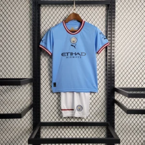 Kit de Uniforme Infantil do Manchester City I 2022-2023