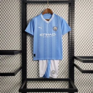 Kit de Uniforme Infantil do Manchester City I 2023-2024