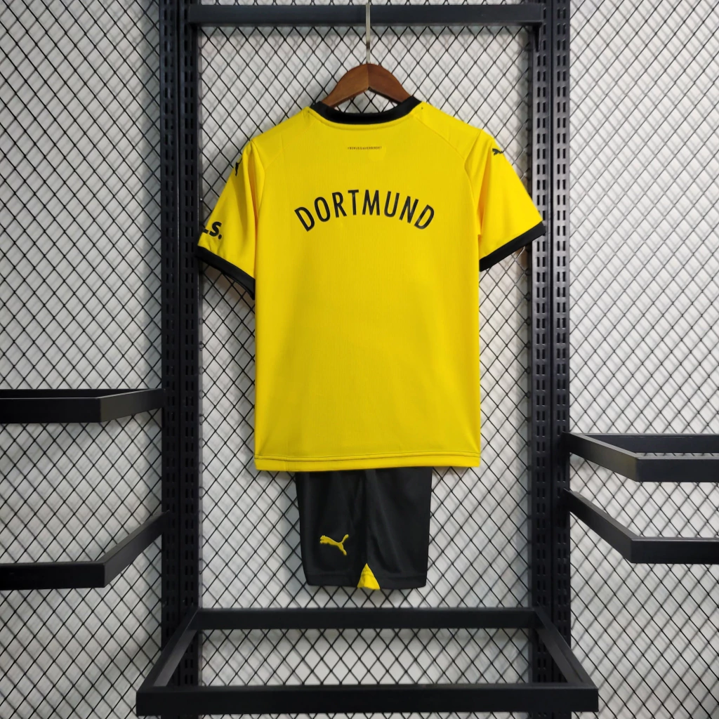 Kit de Uniforme Infantil do Borussia Dortmund I 2023-2024 Kit de Uniforme Infantil do Borussia Dortmund I 2023-2024
