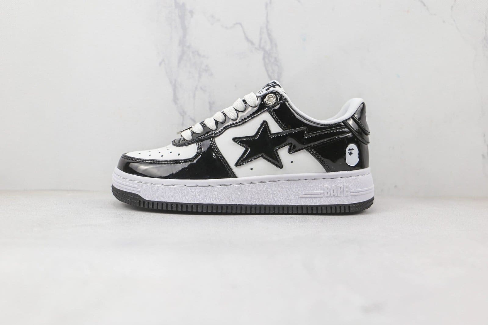 Bape Sta Patent Black White Bape Sta Patent Black White
