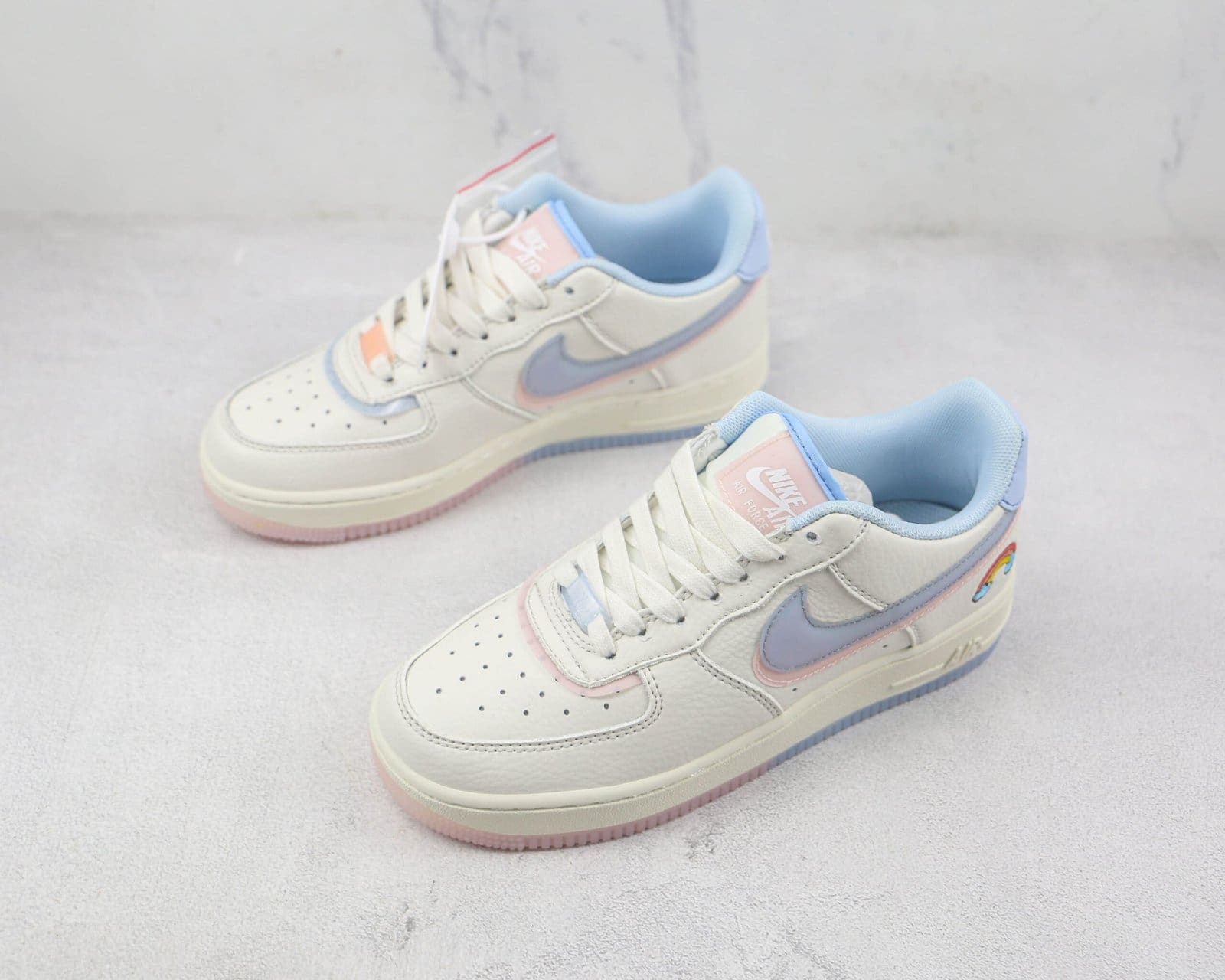 Nike Air Force 1 Double Swoosh Light Armory Blue Nike Air Force 1 Double Swoosh Light Armory Blue