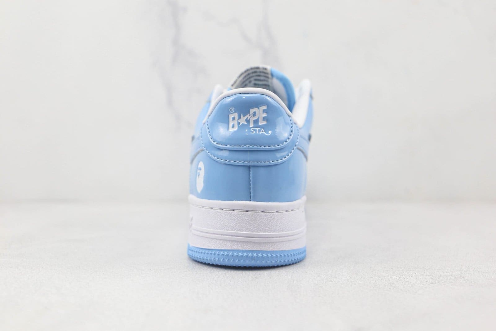 Bape Sta Patent Leather Blue White Bape Sta Patent Leather Blue White