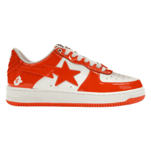 Bape Sta Patent Leather Orange White
