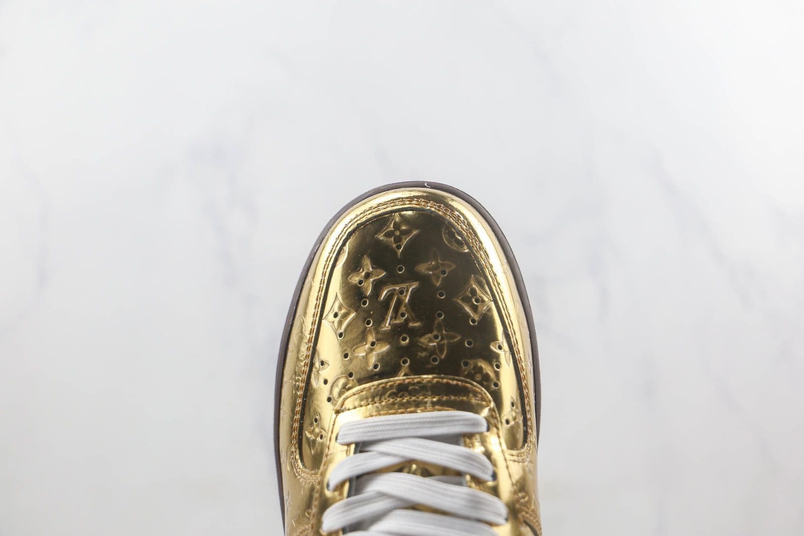 Louis Vuitton Nike Air Force 1 Low By Virgil Abloh Metallic Gold Louis Vuitton Nike Air Force 1 Low By Virgil Abloh Metallic Gold