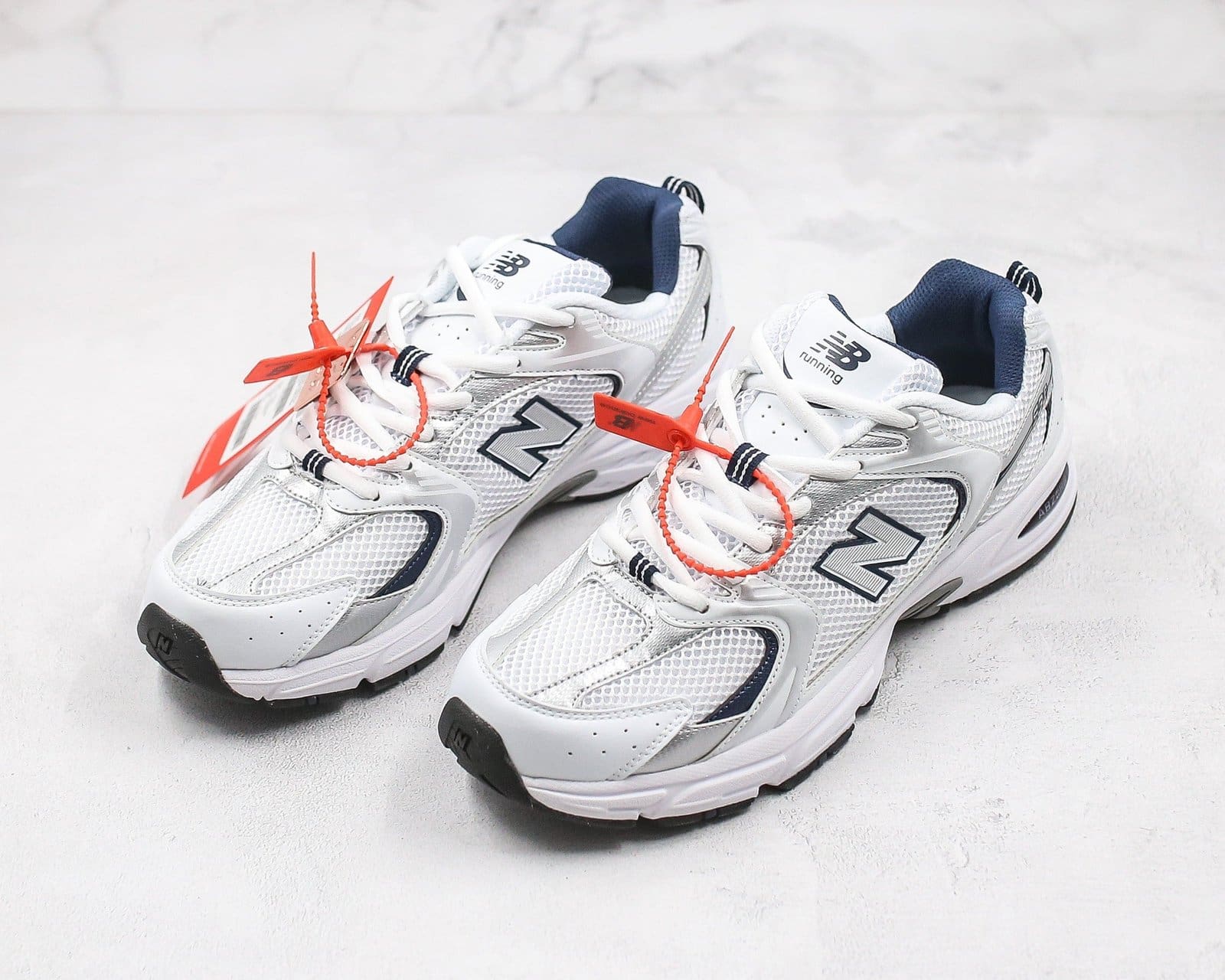 New Balance 530 White Silver Navy New Balance 530 White Silver Navy