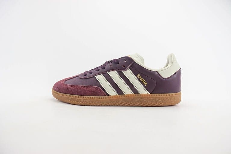 Adidas Samba OG Maroon Gold Metallic Adidas Samba OG Maroon Gold Metallic