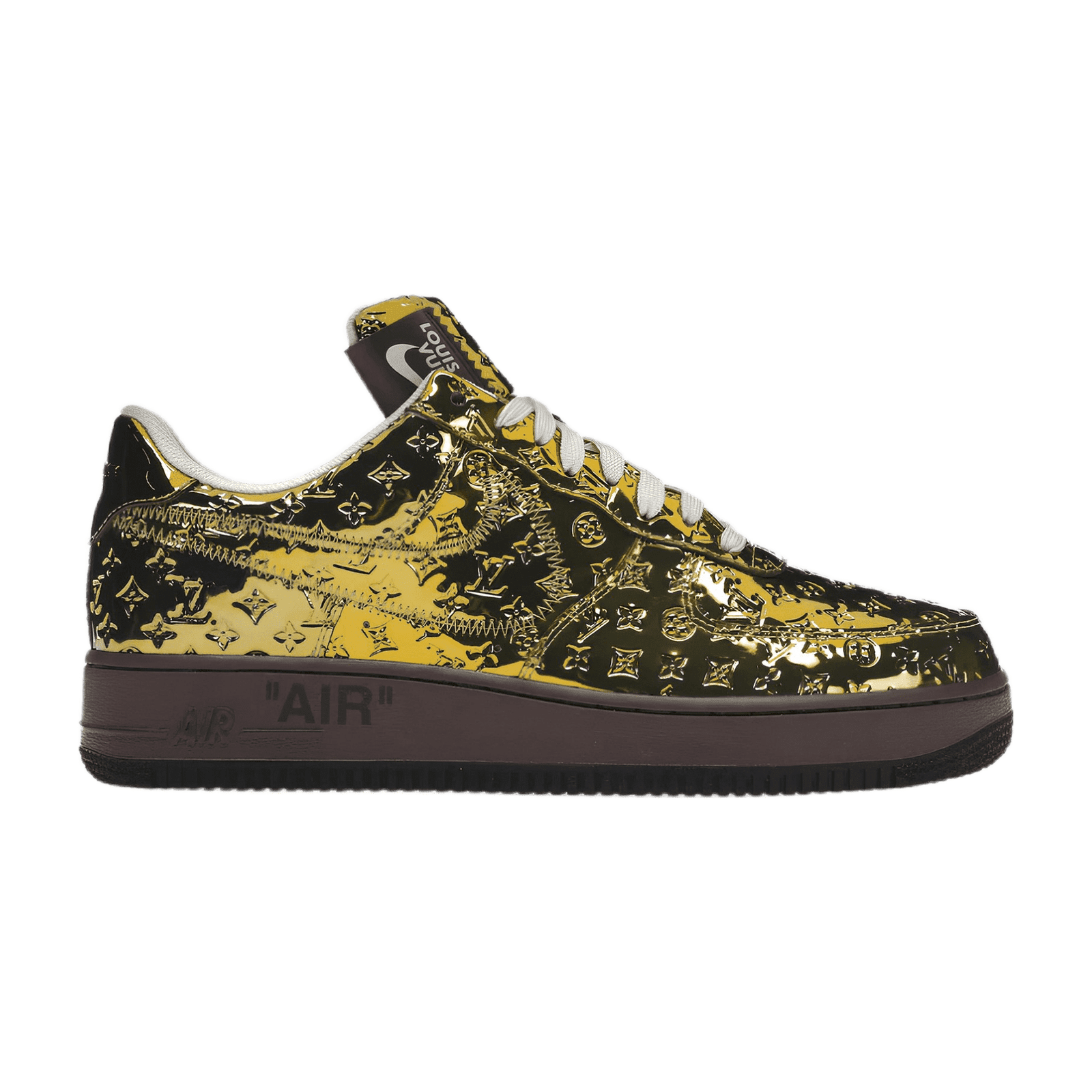 Louis Vuitton Nike Air Force 1 Low By Virgil Abloh Metallic Gold Louis Vuitton Nike Air Force 1 Low By Virgil Abloh Metallic Gold