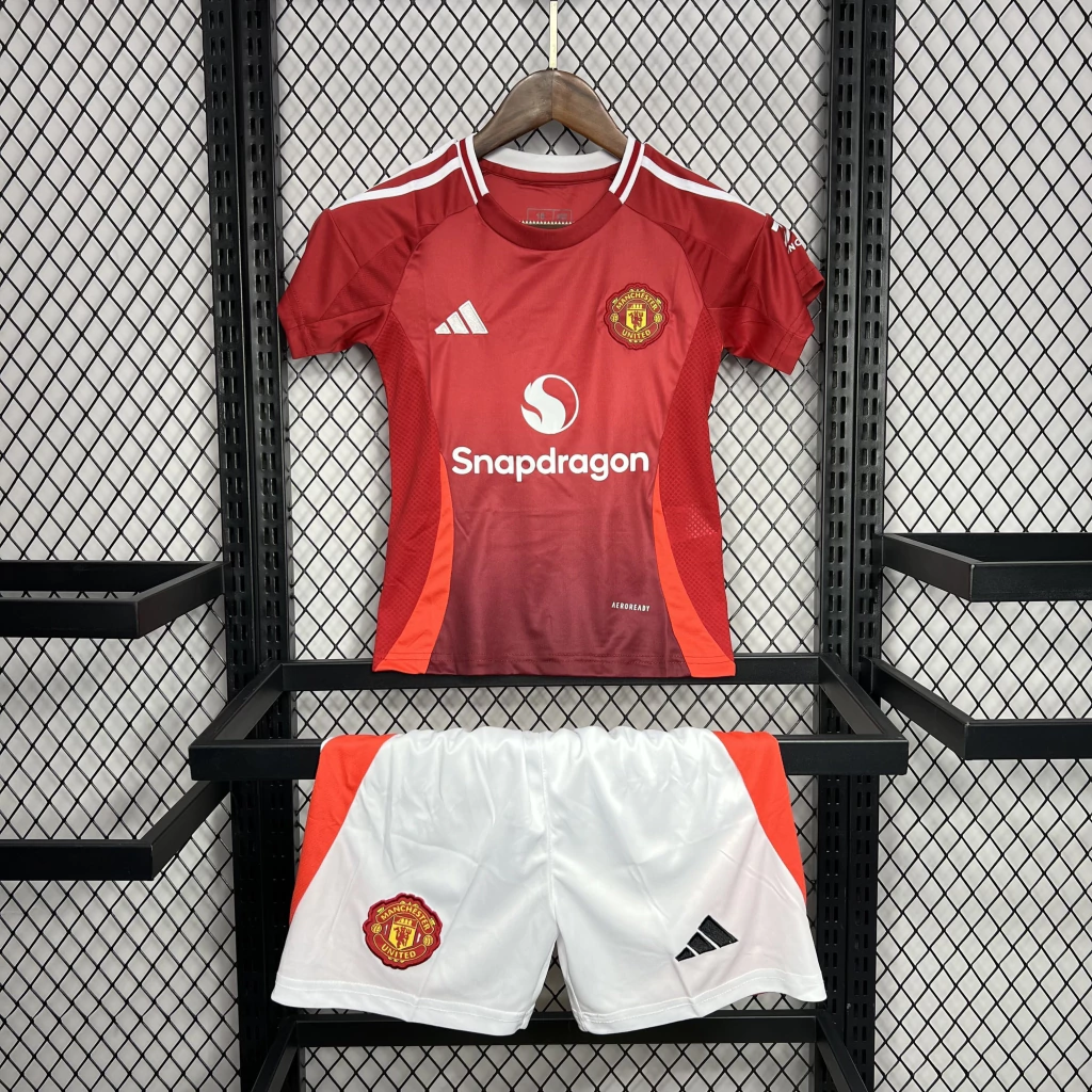 Kit de Uniforme Infantil do Manchester United I 2024-2025 Kit de Uniforme Infantil do Manchester United I 2024-2025