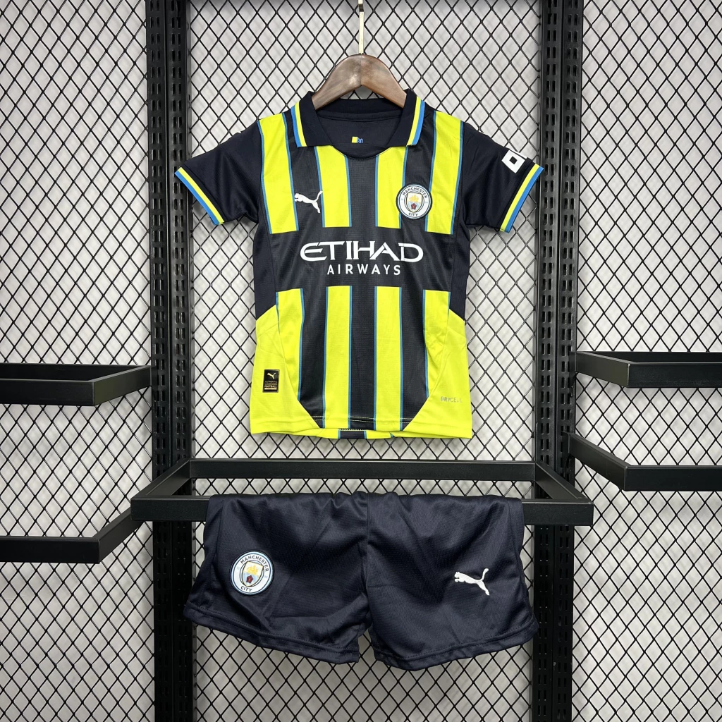 Kit de Uniforme Infantil do Manchester City II 2024-2025 Kit de Uniforme Infantil do Manchester City II 2024-2025