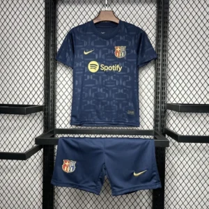 Kit de Uniforme Infantil do Barcelona Pré-Jogo 2024-2025