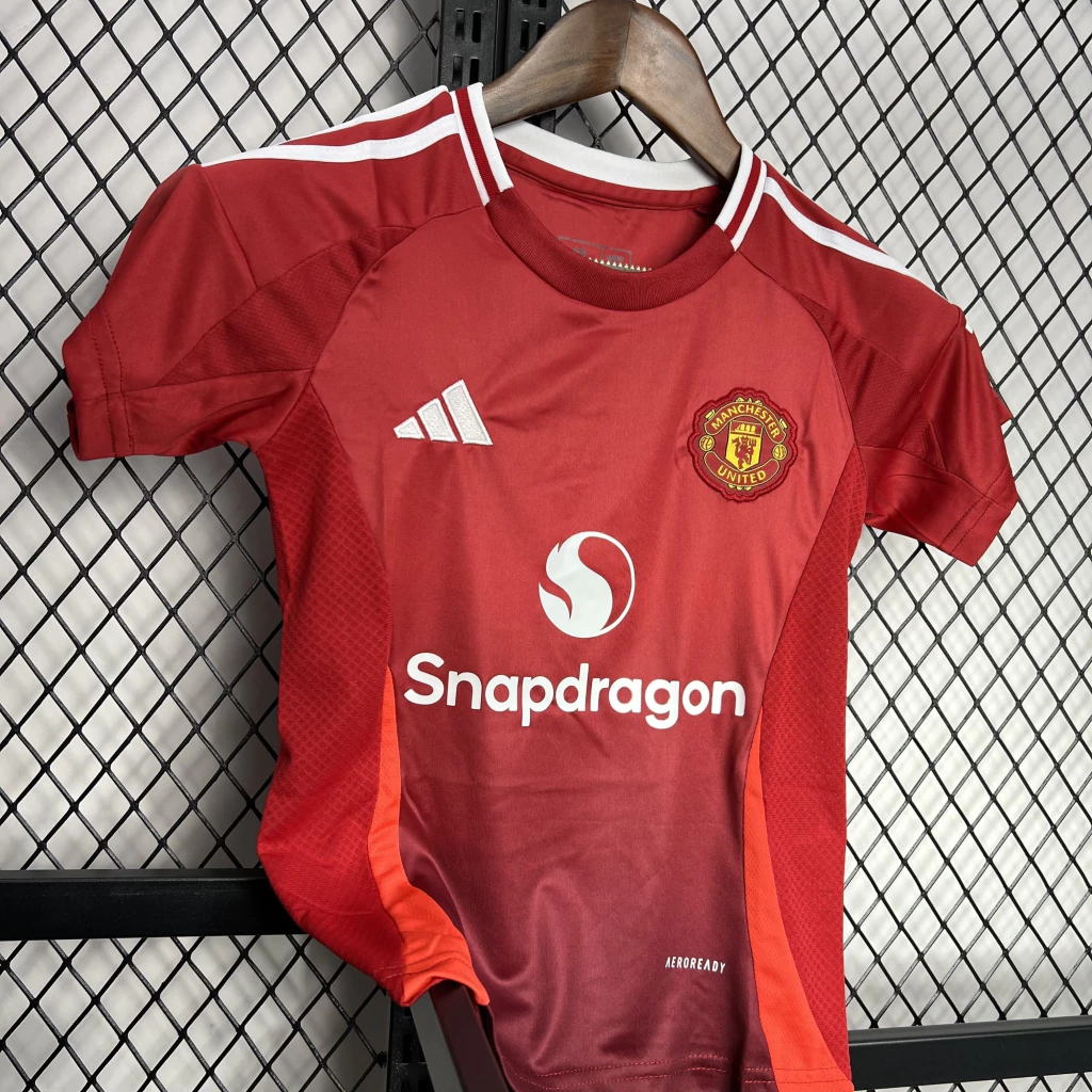 Kit de Uniforme Infantil do Manchester United I 2024-2025 Kit de Uniforme Infantil do Manchester United I 2024-2025