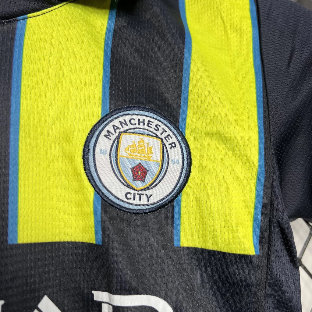 Kit de Uniforme Infantil do Manchester City II 2024-2025 Kit de Uniforme Infantil do Manchester City II 2024-2025